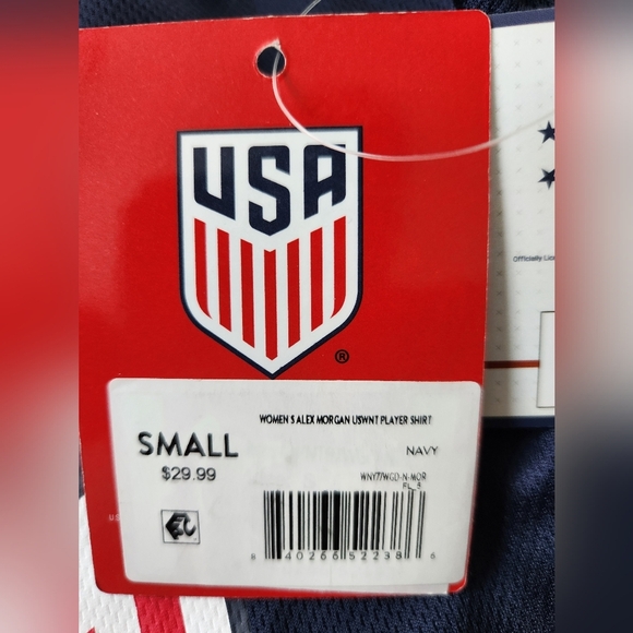 USA Soccer Navy and Red V-Neck T-Shirt #13 Alex Morgan USWNT Womens Size Small - Picture 6 of 6